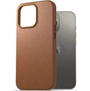 AlzaGuard Genuine Leather Case na iPhone 13 Pro hnedý