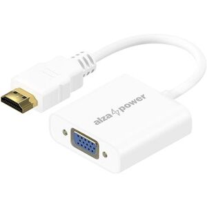 AlzaPower HDMI (M) to VGA (F) with 3,5 mm Jack adaptér biely