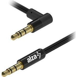 AlzaPower 90Core Audio 3.5mm Jack (M) to 3.5mm Jack 90° (M) 1 m čierny