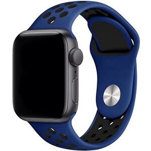 Eternico Sporty na Apple Watch 42 mm/44 mm/45 mm Solid Black and Blue