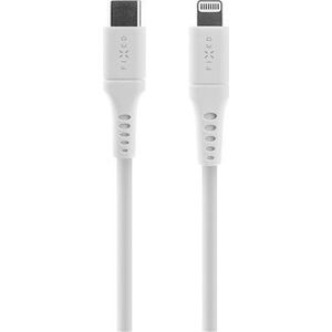FIXED Cable USB-C/Lightning a podporou PD 2 m certifikácia MFi Liquid silicone biely