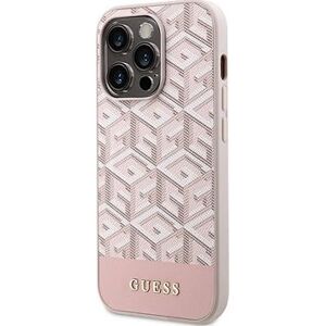 Guess PU G Cube MagSafe Kompatibilný zadný kryt pre iPhone 13 Pro Max Pink
