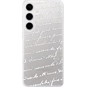 iSaprio Handwriting 01 – white – Samsung Galaxy S24+