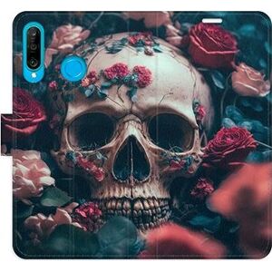 iSaprio flip puzdro Skull in Roses 02 pre Huawei P30 Lite