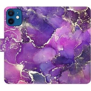 iSaprio flip puzdro Purple Marble pre iPhone 12 mini