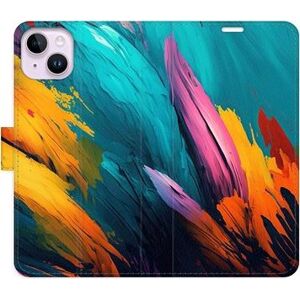 iSaprio flip pouzdro Orange Paint 02 pro iPhone 14 Plus