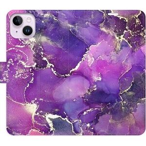 iSaprio flip pouzdro Purple Marble pro iPhone 14 Plus