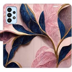 iSaprio flip puzdro Pink Leaves pre Samsung Galaxy A33 5G