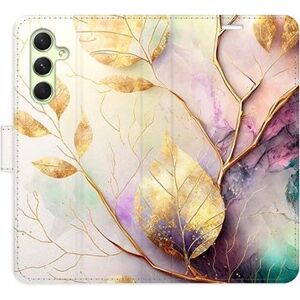 iSaprio flip puzdro Gold Leaves 02 pre Samsung Galaxy A54 5G