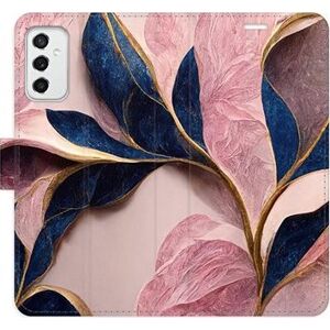 iSaprio flip pouzdro Pink Leaves pro Samsung Galaxy M52 5G