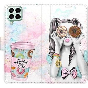 iSaprio flip pouzdro Donut Worry Girl pro Samsung Galaxy M53 5G