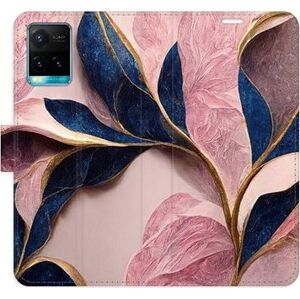 iSaprio flip puzdro Pink Leaves na Vivo Y21/Y21s/Y33s