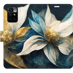 iSaprio flip pouzdro Gold Flowers pro Xiaomi Redmi 10