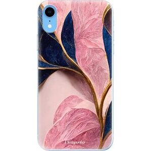iSaprio Pink Blue Leaves pre iPhone Xr