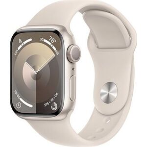 Apple Watch Series 9 41 mm Hviezdno biely hliník s hviezdno bielym športovým remienkom – S/M