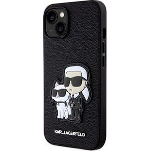 Karl Lagerfeld PU Saffiano Karl and Choupette NFT Zadný Kryt na iPhone 13 Black
