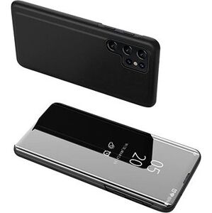 MG Clear View knižkové puzdro na Samsung Galaxy S23 Ultra, čierne