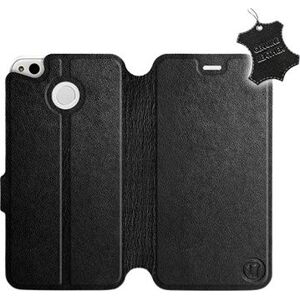 Flip puzdro na mobil Xiaomi Redmi 4X – Čierne – kožené – Black Leather