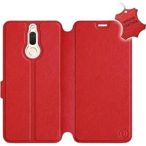 Flip puzdro na mobil Huawei Mate 10 Lite – Červené – kožené – Red Leather
