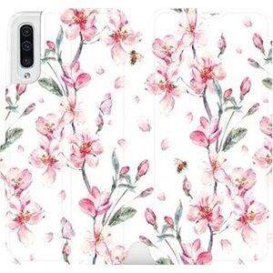 Flipové pouzdro na mobil Samsung Galaxy A50 - M124S Růžové květy