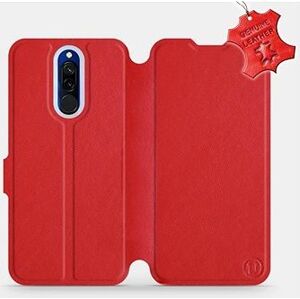 Flip puzdro na mobil Xiaomi Redmi 8 – Červené – kožené – Red Leather