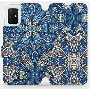 Flipové puzdro na mobil Samsung Galaxy A51 – V108P Modré mandala kvety
