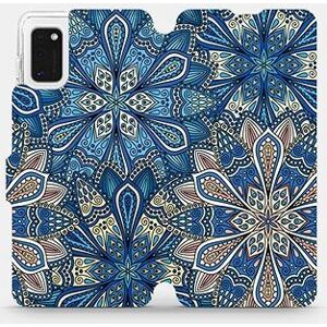 Flipové puzdro na mobil Samsung Galaxy A41 – V108P Modré mandala kvety
