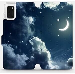 Flipové puzdro na mobil Samsung Galaxy A41 – V145P Nočná obloha s mesiacom