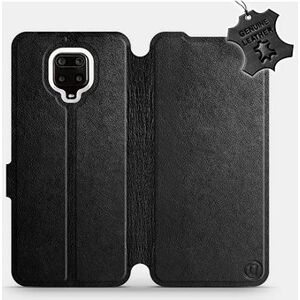 Flip puzdro na mobil Xiaomi Redmi Note 9 Pro – Čierne – kožené – Black Leather