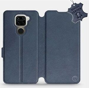 Flip pouzdro na mobil Xiaomi Redmi Note 9 - Modré - kožené - Blue Leather