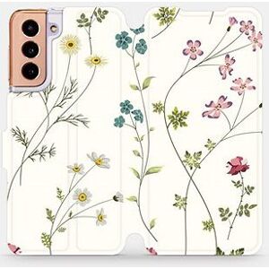 Flipové pouzdro na mobil Samsung Galaxy S21 5G - MD03S Tenké rostlinky s květy