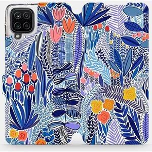 Flip pouzdro na mobil Samsung Galaxy A12 - MP03P Modrá květena
