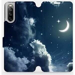 Flip pouzdro na mobil Sony Xperia 10 III - V145P Noční obloha s měsícem