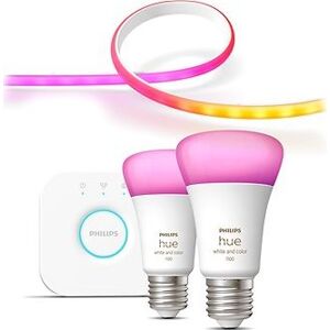 Philips Hue Gradient Lightstrip + White and Color Ambiance 9 W 1100 E27 malý promo starter kit