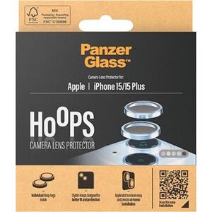 PanzerGlass HoOps Apple iPhone 15/15 Plus – krúžky na šošovky fotoaparátu – modrý hliník