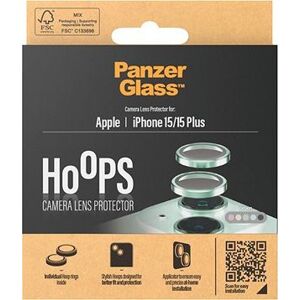 PanzerGlass HoOps Apple iPhone 15/15 Plus – krúžky na šošovky fotoaparátu – zelený hliník