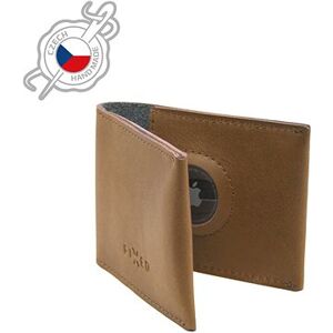 FIXED Wallet for AirTag z pravej hovädzej kože hnedá