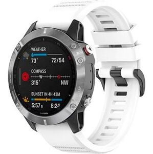 FIXED Silicone Strap na Garmin QuickFit 26 mm biely