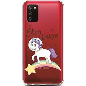 TopQ Samsung A02s silikón Stay Unicorn 55816