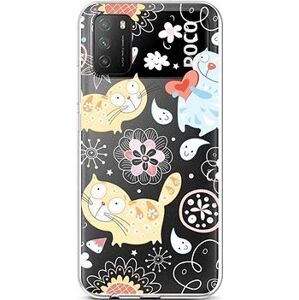 TopQ Xiaomi Poco M3 silikón Happy Cats 60625