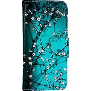 TopQ Puzdro Samsung A34 knižkové Modré s kvetmi 94096
