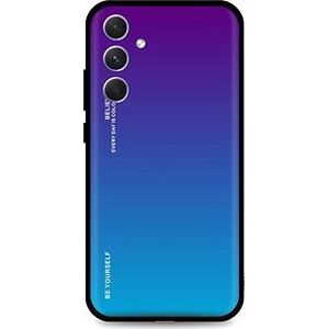 TopQ Kryt LUXURY Samsung A54 5G pevný duhový purpurový 93180
