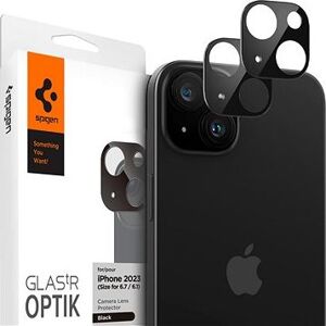 Spigen Glass tR Optik 2 Pack Black iPhone 15/15 Plus/14/14 Plus