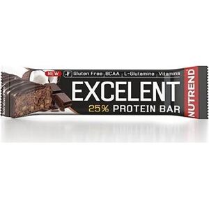 Nutrend EXCELENT protein bar, 85 g, čokoláda + kokos