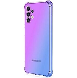 TopQ Kryt Samsung A13 silikón Shock dúhový fialovo-modrý 72156