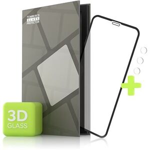 Tempered Glass Protector pre iPhone 11 Pro Max – 3D Case Friendly, Čierne + sklo na kameru