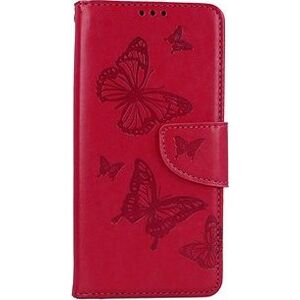TopQ Pouzdro Samsung A54 5G knížkové Butterfly růžové 111883