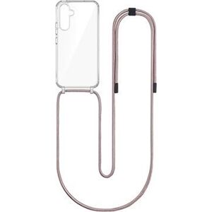 TopQ Kryt Simple Samsung A54 5G s růžovou šňůrkou průhledný 111408