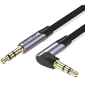 Vention 3.5mm Jack Right Angle Male to Male Flat Aux Cable 1.5m Gray Aluminum Alloy Type