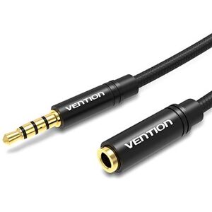 Vention Cotton Braided 3,5 mm Audio Extension Cable 1 m Black Metal Type